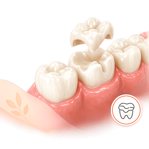For larger ares of tooth loss than a filling can cover.